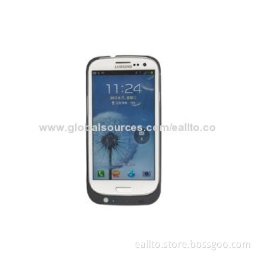 External Backup Battery Power Bank Case for Samsung Galaxy i9300, 2,200 or 3,200mAh Capacity